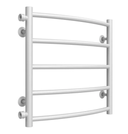 Полотенцесушитель водяной Deffi Классик П5 500х500 боковое левое подключение белый C.DK.50.50.5.W.B