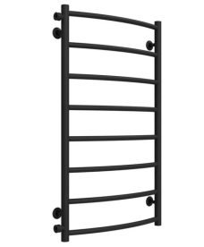 Полотенцесушитель водяной Deffi Классик П8 500х900 боковое левое подключение черный C.DK.90.50.8.B.B