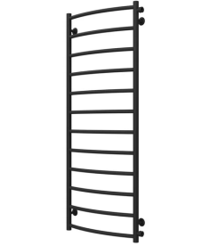 Полотенцесушитель водяной Deffi Классик П12 500х1300 боковое правое подключение черный C.DK.130.50.12.B.C