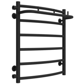 Полотенцесушитель водяной Deffi Классик N П6 500х600 боковое левое подключение черный C.KN.60.50.6.B.B