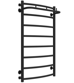 Полотенцесушитель водяной Deffi Классик N П8 500х900 боковое левое подключение черный C.KN.90.50.8.B.B