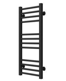 Полотенцесушитель водяной Deffi Lima П12 300х800 нижнее подключение черный A.LI.80.30.12.B.A