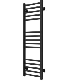Полотенцесушитель водяной Deffi Lima П15 300х1000 нижнее подключение черный A.LI.100.30.15.B.A