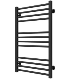 Полотенцесушитель водяной Deffi Lima П12 500х800 нижнее подключение черный A.LI.80.50.12.B.A