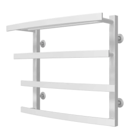 Сушка для рушників водяна Deffi Lotos П4 400х500 бічне ліве підключення білий A.LO.50.40.4.W.B