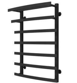 Полотенцесушитель водяной Deffi Lotos П7 400х800 боковое правое подключение черный A.LO.80.40.7.B.C