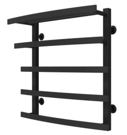 Сушка для рушників водяна Deffi Lotos П5 500х600 бічне ліве підключення чорний A.LO.60.50.5.B.B