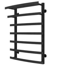 Сушка для рушників водяна Deffi Lotos П7 500х800 бічне ліве підключення чорний A.LO.80.50.7.B.B