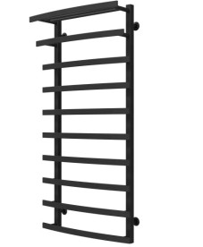 Сушка для рушників водяна Deffi Lotos П10 500х1200 бічне ліве підключення чорний A.LO.120.50.10.B.B