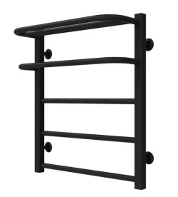 Сушка для рушників водяна Deffi Lux Hotel П5 500х600 бічне ліве підключення чорний A.LH.60.50.5.B.B