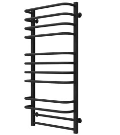 Полотенцесушитель водяной Deffi Lux П12 400х1100 боковое левое подключение черный A.LU.110.40.12.B.B