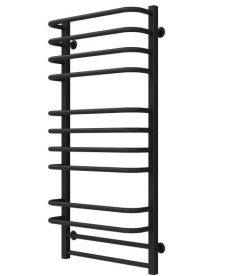 Сушка для рушників водяна Deffi Lux П12 500х1100 нижнє підключення чорний A.LU.110.50.12.B.A