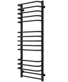 Полотенцесушитель водяной Deffi Lux П15 500х1400 боковое левое подключение черный A.LU.140.50.15.B.B