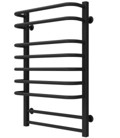 Полотенцесушитель водяной Deffi Lux П9 600х800 боковое правое подключение черный A.LU.80.60.9.B.C
