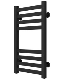Полотенцесушитель водяной Deffi Magnus П8 300х600 нижнее подключение черный A.MA.60.30.8.B.A
