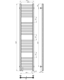 Полотенцесушитель водяной Deffi Magnus П20 300х1600 нижнее подключение хром A.MA.160.30.20.C.A