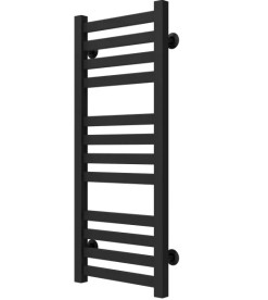 Полотенцесушитель водяной Deffi Magnus П12 400х800 боковое правое подключение черный A.MA.80.40.12.B.C