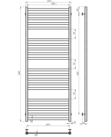 Полотенцесушитель водяной Deffi Magnus П20 600х1600 нижнее подключение белый A.MA.160.60.20.W.A