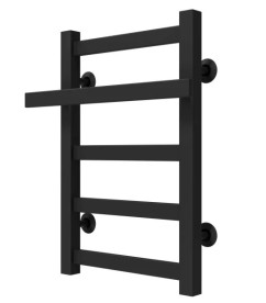 Полотенцесушитель водяной Deffi Nicolе П5 300х500 боковое левое подключение черный A.NI.50.30.5.B.B