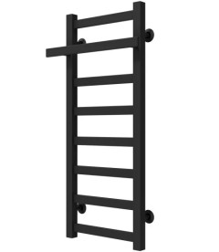 Сушка для рушників водяна Deffi Nicolе П8 300х800 нижнє підключення чорний A.NI.80.30.8.B.A