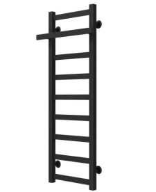 Полотенцесушитель водяной Deffi Nicolе П9 300х1000 боковое левое подключение черный A.NI.100.30.9.B.B