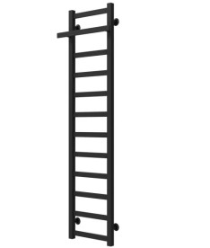 Сушка для рушників водяна Deffi Nicolе П12 300х1400 нижнє підключення чорний A.NI.140.30.12.B.A