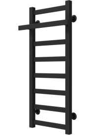 Полотенцесушитель водяной Deffi Nicolе П8 400х800 боковое правое подключение черный A.NI.80.40.8.B.C