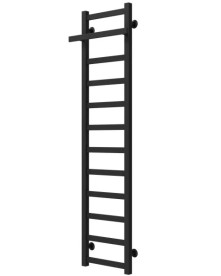 Сушка для рушників водяна Deffi Nicolе П12 400х1400 нижнє підключення чорний A.NI.140.40.12.B.A