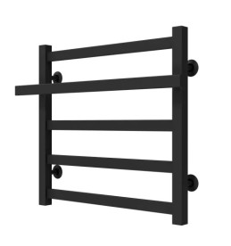 Полотенцесушитель водяной Deffi Nicolе П5 500х500 нижнее подключение черный A.NI.50.50.5.B.A