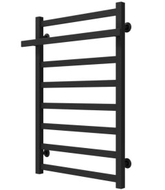 Сушка для рушників водяна Deffi Nicolе П8 500х800 бічне ліве підключення чорний A.NI.80.50.8.B.B