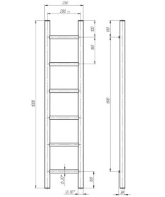Полотенцесушитель водяной Deffi Орион П6 200х1000 боковое правое подключение хром C.OR.100.20.6.C.C