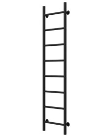 Полотенцесушитель водяной Deffi Орион П8 200х1400 боковое левое подключение черный C.OR.140.20.8.B.B