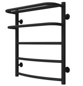 Полотенцесушитель водяной Deffi Отель П5 500х600 боковое левое подключение черный C.OD.60.50.5.B.B