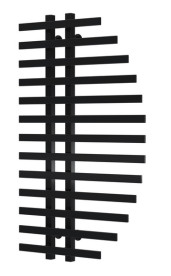 Сушка для рушників водяна Deffi Parys П13 600х1000 нижнє підключення чорний A.PS.100.60.13.B.A