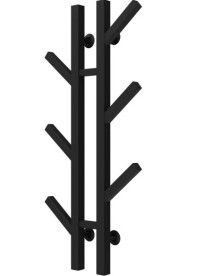 Полотенцесушитель водяной Deffi Sakura П6 100х800 нижнее подключение черный A.SR.80.10.6.B.A