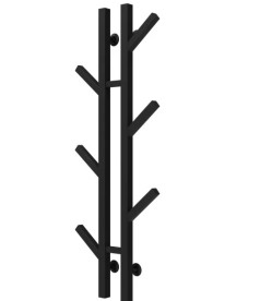 Сушка для рушників водяна Deffi Sakura П6 100х1000 нижнє підключення чорний A.SR.100.10.6.B.A