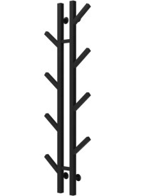 Полотенцесушитель водяной Deffi Sakura П8 100х1200 нижнее подключение черный A.SR.120.10.8.B.A