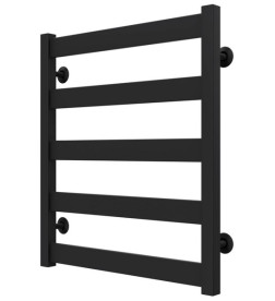 Полотенцесушитель водяной Deffi Silvia П5 500х600 боковое правое подключение черный A.SV.60.50.5.B.C
