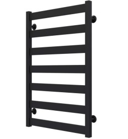 Полотенцесушитель водяной Deffi Silvia П7 500х800 боковое левое подключение черный A.SV.80.50.7.B.B