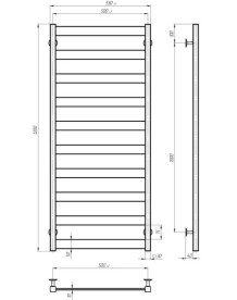 Полотенцесушитель водяной Deffi Silvia П10 500х1200 боковое левое подключение хром A.SV.120.50.10.C.B