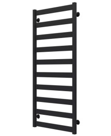 Полотенцесушитель водяной Deffi Silvia П10 500х1200 боковое правое подключение черный A.SV.120.50.10.B.C