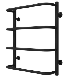 Полотенцесушитель водяной Deffi Стандарт П4 500х600 нижнее подключение черный C.SS.60.50.4.B.A