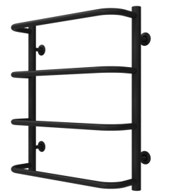 Сушка для рушників водяна Deffi Стандарт П4 500х600 бічне праве підключення чорний C.SS.60.50.4.B.C