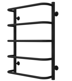 Полотенцесушитель водяной Deffi Стандарт П5 500х700 боковое левое подключение черный C.SS.70.50.5.B.B