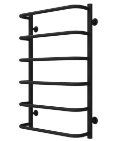 Полотенцесушитель водяной Deffi Стандарт П6 500х800 нижнее подключение черный C.SS.80.50.6.B.A