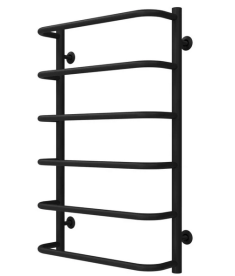 Сушка для рушників водяна Deffi Стандарт П6 500х800 бічне ліве підключення чорний C.SS.80.50.6.B.B