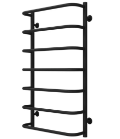 Полотенцесушитель водяной Deffi Стандарт П7 500х900 боковое левое подключение черный C.SS.90.50.7.B.B