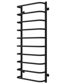 Полотенцесушитель водяной Deffi Стандарт П10 500х1200 боковое левое подключение черный C.SS.120.50.10.B.B