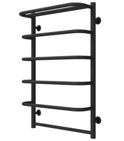 Полотенцесушитель водяной Deffi Стандарт с полкой П6 500х800 нижнее подключение черный C.SP.80.50.6.B.A