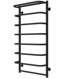 Полотенцесушитель водяной Deffi Стандарт с полкой П8 500х1000 боковое правое подключение черный C.SP.100.50.8.B.C